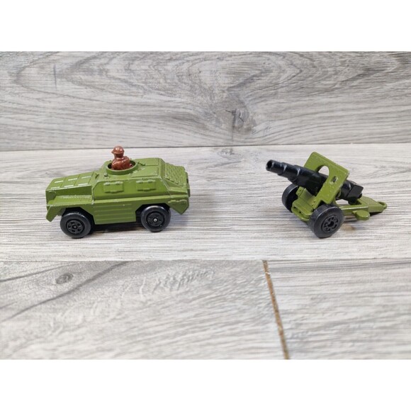 Vintage 1973 Lesney Matchbox Rolamatics No 28 & Gun Diecast Car Made in England - Picture 9 of 10